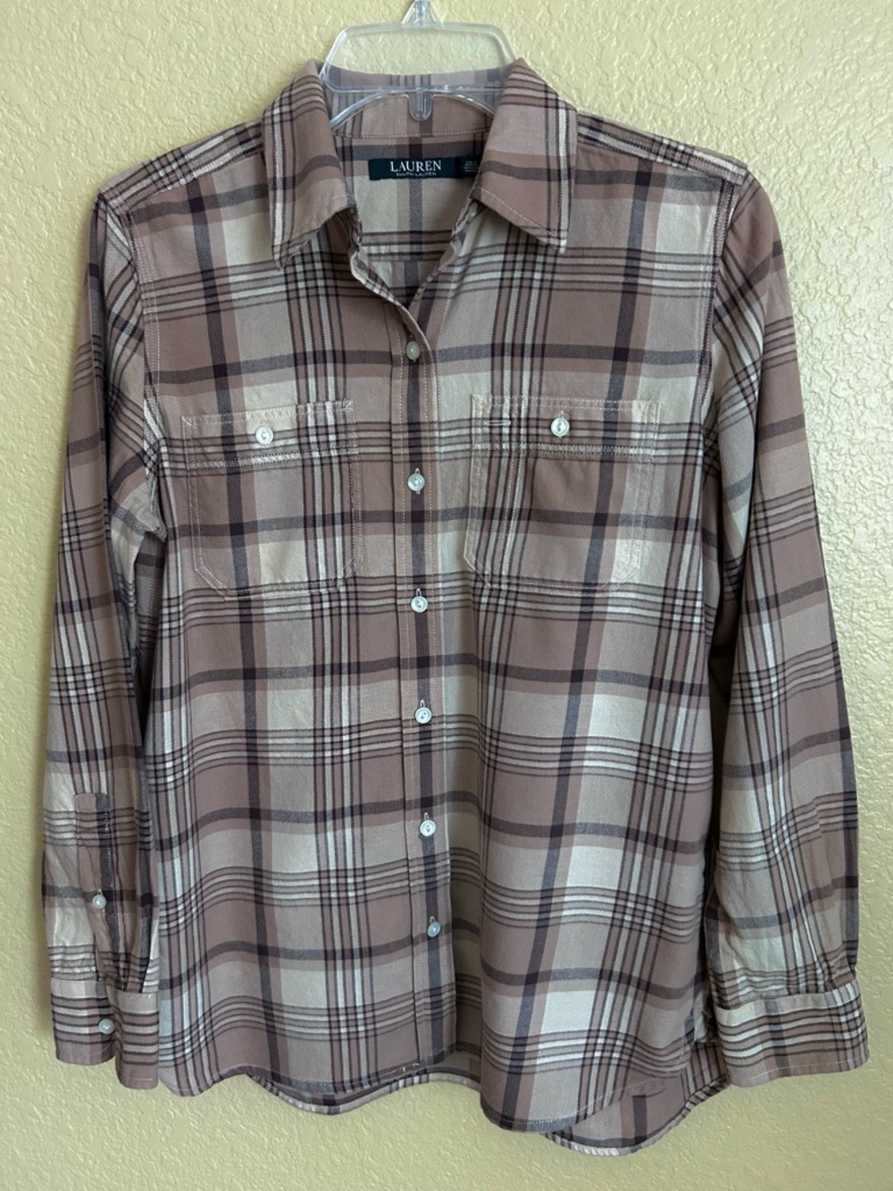 Lauren Ralph Lauren Plaid Long Sleeve Button Down Shirt